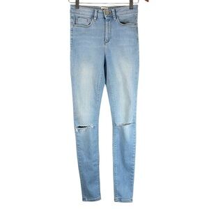 ASOS Women’s Comfort Stretch Straight Leg Jeans in Light Wash Blue Size 26/32